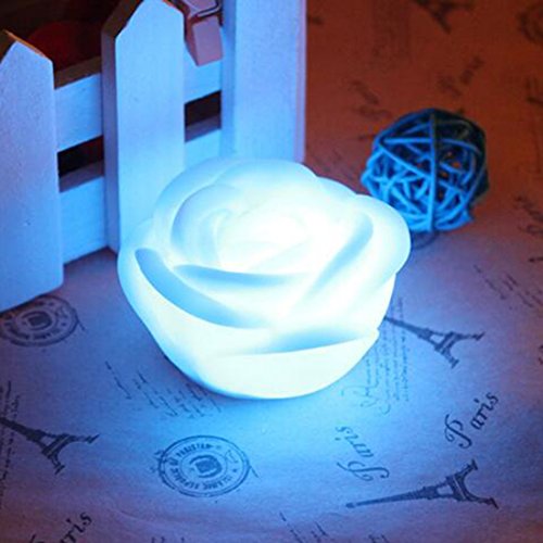 joyliveCY Nacht LED Lampe Romantische Rosen Blumen Nachtlicht Farbwechsel Lampe LED Nachtlichter Interior Design - 3