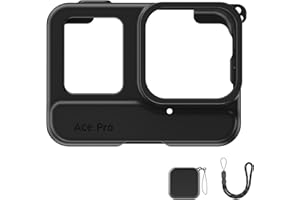 VRIG AC08 Insta360 Ace Pro kompatible Hülle, Insta 360 Ace Pro Schutzhülle, Silikonmaterial, Kratzfest, voller Schutz, Insta 360 ace Pro Zubehör (Schutzhülle mit Objektivschutz)