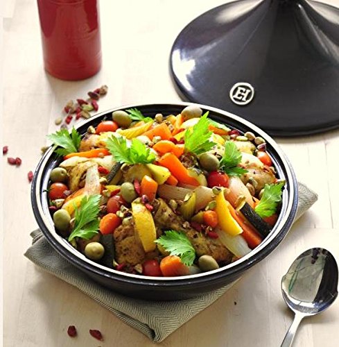 Emile Henry EH795626 Tajine, Keramik, 27 x 27 x 20 cm, Fusain - 4