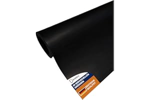 Develory SBR Gummimatte 120cm breit - STÄRKE: 1 bis 10mm - LÄNGE 0,05m bis 10m - AUSWAHL: 20cm x 120cm x 2mm - schwarz & glatt Antirutschmatte Gummiunterlage Bodenbelag Schutzmatte Gummi-streifen