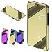 Produktbild Nadoli Galaxy A6 2018 Spiegel Hülle,Noble Luxus Überzug Mirror Effect PU Leder Hülle Mirror Transparent Case Cover Handytasche Ultra Thin Book PC Hart Aluminium Kratzfeste Stoßdämpfende Handy Tasche Schale Abdeckung Backcover Flip Cover Buchstil Klapptasche in Lederoptik mit Standfunktion für Samsung Galaxy A6 2018,Gold