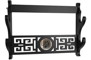 INFUN SHULI Porte-épée Support Mural Katana Cintre d'affichage Support de Style Tai Chi Chinois pour épées Wakizashi et Standard,2tier