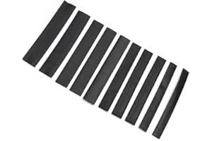 ZOREI Lot de 10 gaines thermiques, longues 12 cm, noires et colorées, diamètre assorti (8 mm 10 mm 12 mm 14 mm, noire)