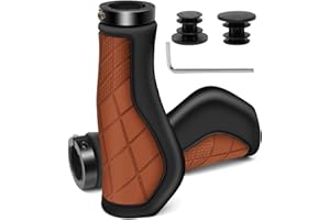 REETEE Manopole MTB Antiscivolo Gomma Impugnatura per Bicicletta, Manopole Bici MTB Ergonomiche per 22mm Universale Impugnature per Manubrio Bici