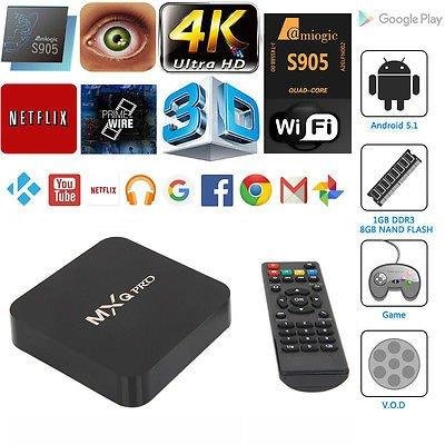 EasyproTM MXQPRO Quad Core Google Android Ultra HD 4K Smart TV Box With Wifi LAN Android 6.1 (Make Your Normal LED TV into Smart TV) Compatible For Xiaomi Redmi Note 4G RS.3499 (56.00% Off) - Amazon