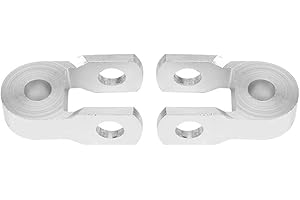 MIYINLA 2 unids Universal Motocicleta Amortiguador de Choque Trasero Elevador Altura Extensión 3 cm Chasis Plata por Modificación de Motocicleta(Sin tornillo)