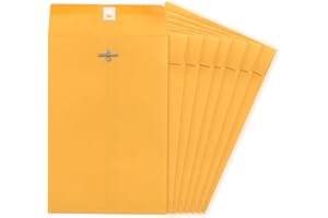 Mardatt 25Pcs 6” x 9” Clasp Envelopes, Clasp Kraft Envelopes Catalog Clasp Envelope Catalog Mailing Envelopes Catalog Envelopes with Clasp Closure Gummed Seal for Home Office Mailing