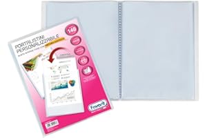 Favorit Portalistino Personalizzabile 140 Buste, 22 x 30 cm, Trasparente