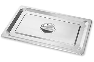 vertes Coperchi Gastronorm GN 1/1 Acciaio Inossidabile (Igienico, Resistente ai graffi, Resistente alle temperature da -40° a +300°C, per Bain Marie e uso Multiuso in Gastronomia)