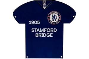 Chelsea Football Club - Placa de metal para colgar en la pared, diseño oficial de camiseta