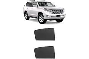 TUNEZ® Sunshades - Custom Side Window Sunshades Magnetic Sun Shade Rear Door Side Car (Compatible With Land Cruiser Prado J150, Year 2009-2020)
