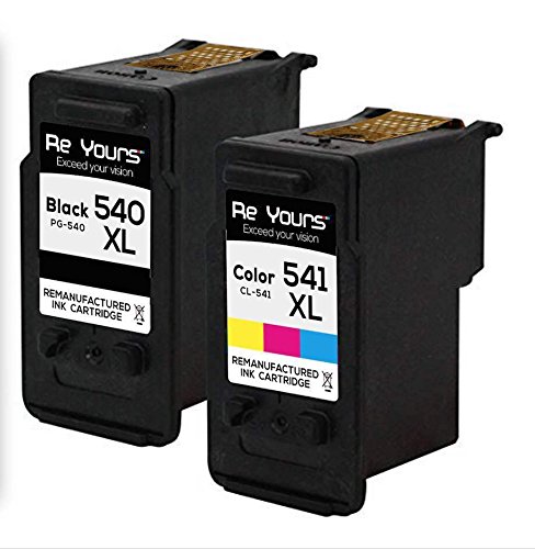 Reyours PG-540 XL & CL-541 XL 2er-Pack Remanufactured Druckerpatrone - Mit neuem Chip und anzeige von tinte volumen - Schwarz /Dreifarbig