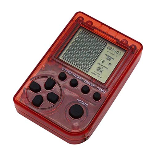 Preisvergleich Produktbild F Fityle Handheld Video Keychain Games-Konsole, 26 Videospielkonsolen, Kindergeschenk, Geburtstagsgeschenk - Hellrot