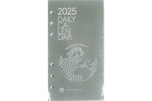 INTEMPO. Ricambio Agenda 2025 Giornaliero Scadenziario Formato 17x9,5 cm