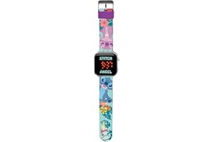 Kids Licensing - Reloj Digital LED para Niños con Personajes Tiene Funciones de Hora, Fecha y Correa Ajustable