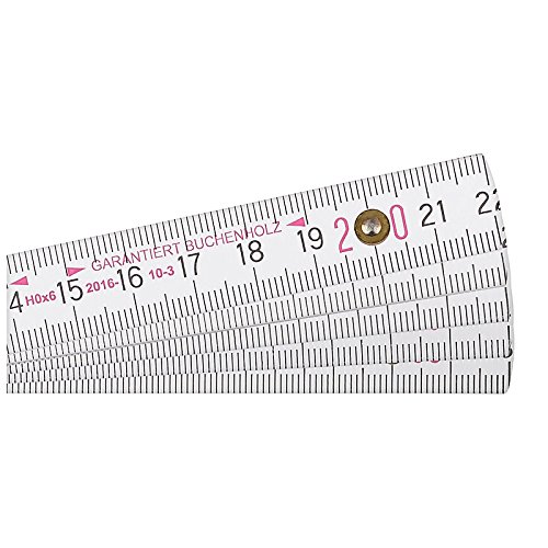OTWIS Meterstab 2 Meter ✓ Zollstock Zollstab Metermaß Holz-Gliedermaßstab Gliedergelenkstabmaß Doppelmeter Schmiege ✓ werbefrei deutscher Hersteller - 2