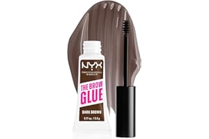 NYX Professional Makeup Gel Sopracciglia Brow Glue, Istantaneo, Per un Look Laminato, The Brow Glue, Dark Brown