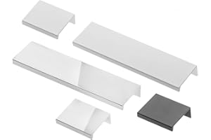 GTV Edge Mounted HEXI Pull-out Kitchen / Bedroom Cabinet Door Handle (C-32 / L-50mm, Chrome)