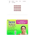 Eyetex Pallavi Sticker Bindi/Pottu|Gopi/Tilak|Aloe Vera & Papaya Extracts|Breathable Non-Irritating Velvet Fabric|G5|Red|20 Flaps
