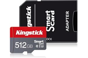 KINGSTICK 512GB Micro Sd Card High Speed Memory Card 512GB Mini SD with SD Card Adapter Class 10 for Smart-Phones/Camera/Tablet