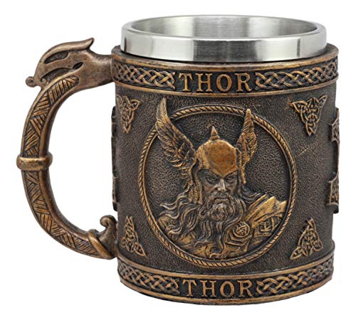 Ebros Gift Norse Mythology Viking Gods And Goddesses - Taza de café (resina, 335 ml), diseño de dioses vikingos