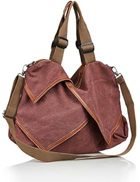 TECOOL Umhängetaschen Schultertaschen Beuteltaschen Shopper Canvastaschen Tragetaschen Weekender Ballontaschen...