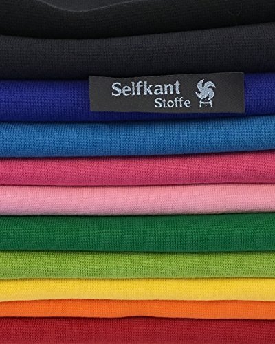 Bündchenstoff Starterset Mix-Paket Regenbogen Paket - 11 Farben (Paket Nr. 1s)