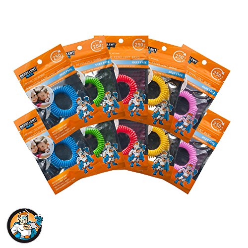 REPELLENT MAN – Anti Mücken abweisendes Armband Spiralen-Armband – 10er Pack für Erwachsene und Kinder – Verbessert mit Deep Absorb Technology für längere Haltbarkeit – 100% natürlich - 4