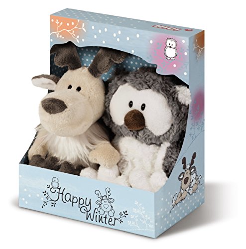 Preisvergleich Produktbild Nici 37966 - Happy Winter Rentier und Schneeeule, Plüschtier, 20 cm