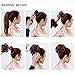 FESHFEN Darling with Extensions Curly Bun Hairstyle Updos High to add volume Scrunchy Pony Tail Piece High Quality Different Colours