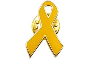 Café Viereck ® Bundeswehr Gelbe Schleife Pin – 1,5 cm x 2,5 cm – Solidaritätsschleife mit Schmetterlingsverschluss