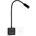 ENUOTEK Plug in Dimmable LED Wall Reading Light, Flexible LED Bedside Wall Spot Lamp with Type G Power Socket Plug, 3W Maximum 280Lm 3X Brightness Levels, Neutral White Lighting 4000K