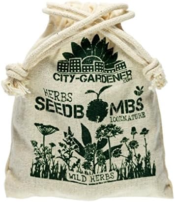 City Gardeners Seed Bombs "Wild Herbs" - 10 walnut-sized seed bombs