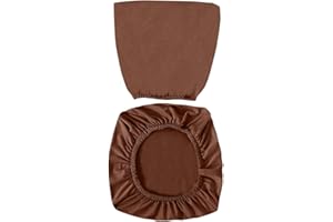 VOSAREA Coffee Office Chair Covers Stretch Computer Desk Chair Slipcovers Protector Removable Washable Chair Seat Cushion Protectors