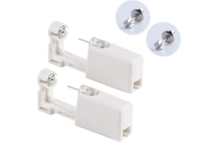 ILLUVA 2 Piezas Pistolas para Piercing Oreja Desechables, Seguras e Indoloras, Kit de Perforación de Orejas Estéril con Aretes, para Mujeres y Hombres