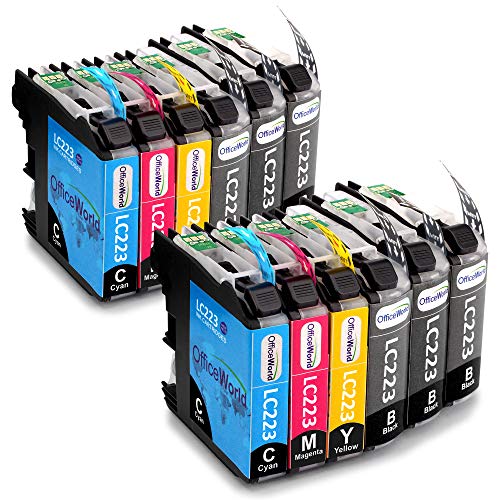 OfficeWorld Reemplazo para Brother LC223 Cartuchos de tinta Alta Capacidad Compatible para Brother DCP-J562DW DCP-J4120DW MFC-J480DW MFC-J4420DW MFC-J5320DW (6 Negro, 2 Cyan, 2 Magenta, 2 Amarillo)