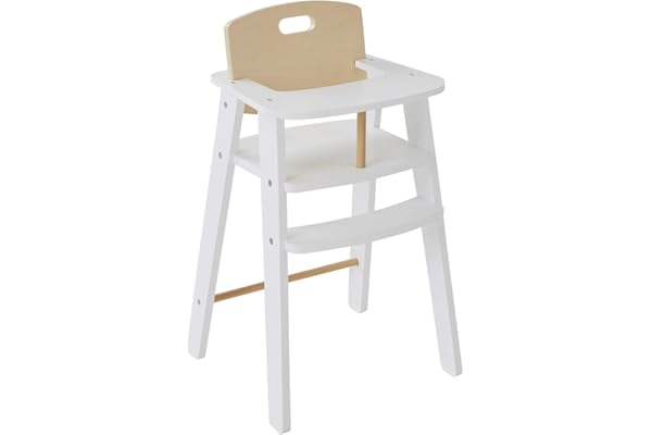 VERTBAUDET Chaise Haute Poupon en Bois Blanc TU