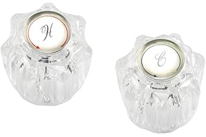 Prime-Line MP54260 Asas universales para Grifo Caliente y frío, 1-5/8 Pulgadas. Altura, acrílico Transparente, Paquete de 2, Farblos