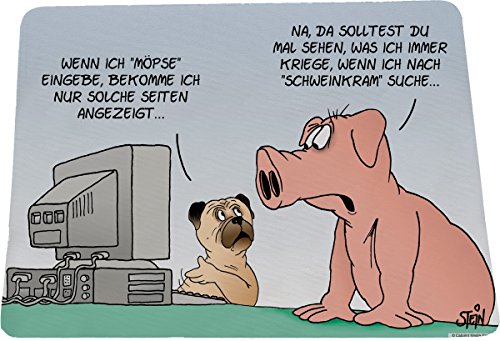 Preisvergleich Produktbild Mauspad Uli Stein "Möpse / Schweinkram" Mousepad