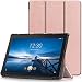 Produktbild TTVie Hülle für Lenovo Tab E10 - Ultra Dünn und Leicht PU Leder Schutzhülle mit Standfunktion für Lenovo Tab E10 25,5 cm (10,1 Zoll HD IPS Touch) Tablet-PC, Roségold