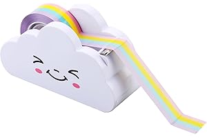 Vanyibro Tape Dispenser, Creative Cute Cloud Tape Dispenser and Rainbow Tape Desktop Dispensers Stationery Supplies for Kids Home School Office