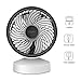 Produktbild USB Ventilator - DOUHE Mini Fan Tischventilator klein Ventilator Tragbar Schreibtischventilator 7 Turboblätter 22° neigbar mit Griff Energiesparend für Büro, Zuhause, Camping, Auto uws (Weiß)