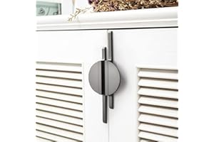 Wotendy 4 uchwyty do szafy, szare, uchwyty do szafek kuchennych, odstęp między otworami 64 mm, uchwyty meblowe, stop cynku, do szafek kuchennych, komody, szafy