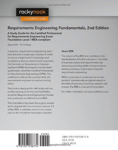 Book's Cover of Requirements Engineering Fundamentals, 2e