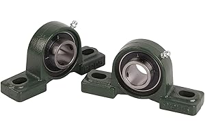 SPACNANA 2Pcs UCP205 Pillow Block Bearing 25mm 2PCS, Self Aligning Mounted Unit with Cast Iron Housing for Conveyors and Drive Shafts