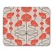 Produktbild HOTNING Gaming Mauspads, Gaming Mouse Pad Red Poppy with Poppies Inspired by Nouveau Style Blossom Floral Flower Leaf Modern 11.8"x 9.8" Decor Office Nonslip Rubber Backing Mousepad Mouse Mat