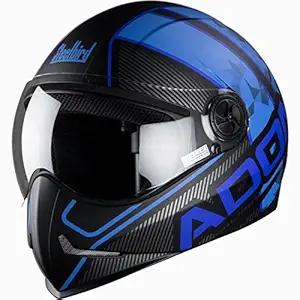 Steelbird SB-50 Adonis Majestic Matt Black with Blue with Plain visor,600mm