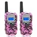Produktbild Isabake Walkie Talkie Kinder PMR 446 VOX 10 Klingelton 3 km Fbunkgeräte Kinder Squelch LCD Anzeige Taschenlampe Eingebaute Batterie mit Hintergrundbeleuchtung Batterieanzeige (1 Paar) (Pink)