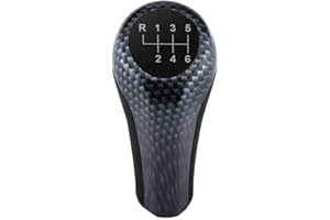 KEENSO 6 Speed Car Gear Shift Knob, Stick Head Gaiter Gearstick Gaitor Boot For BWM E90 E91 E92 X1 X3 X5 X6 Carbon Fiber Color Gear knob/shift accessories carbon shift knob