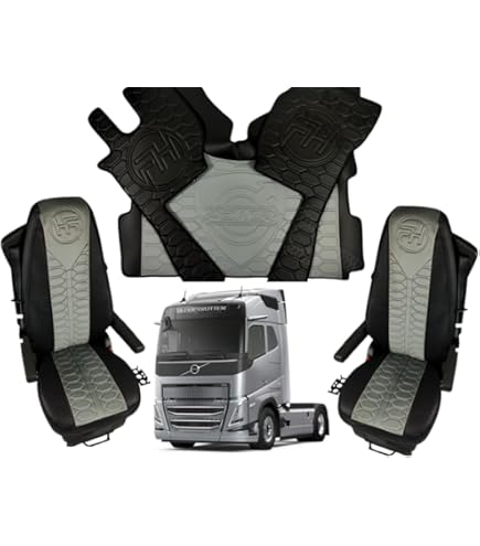 F CORE Vloermatten  Bestuurder Passagier  Vrachtwagen Compatibel Voor Volvo Fh 4 01 13 12 19 5 01 20 Zwart 1250593171